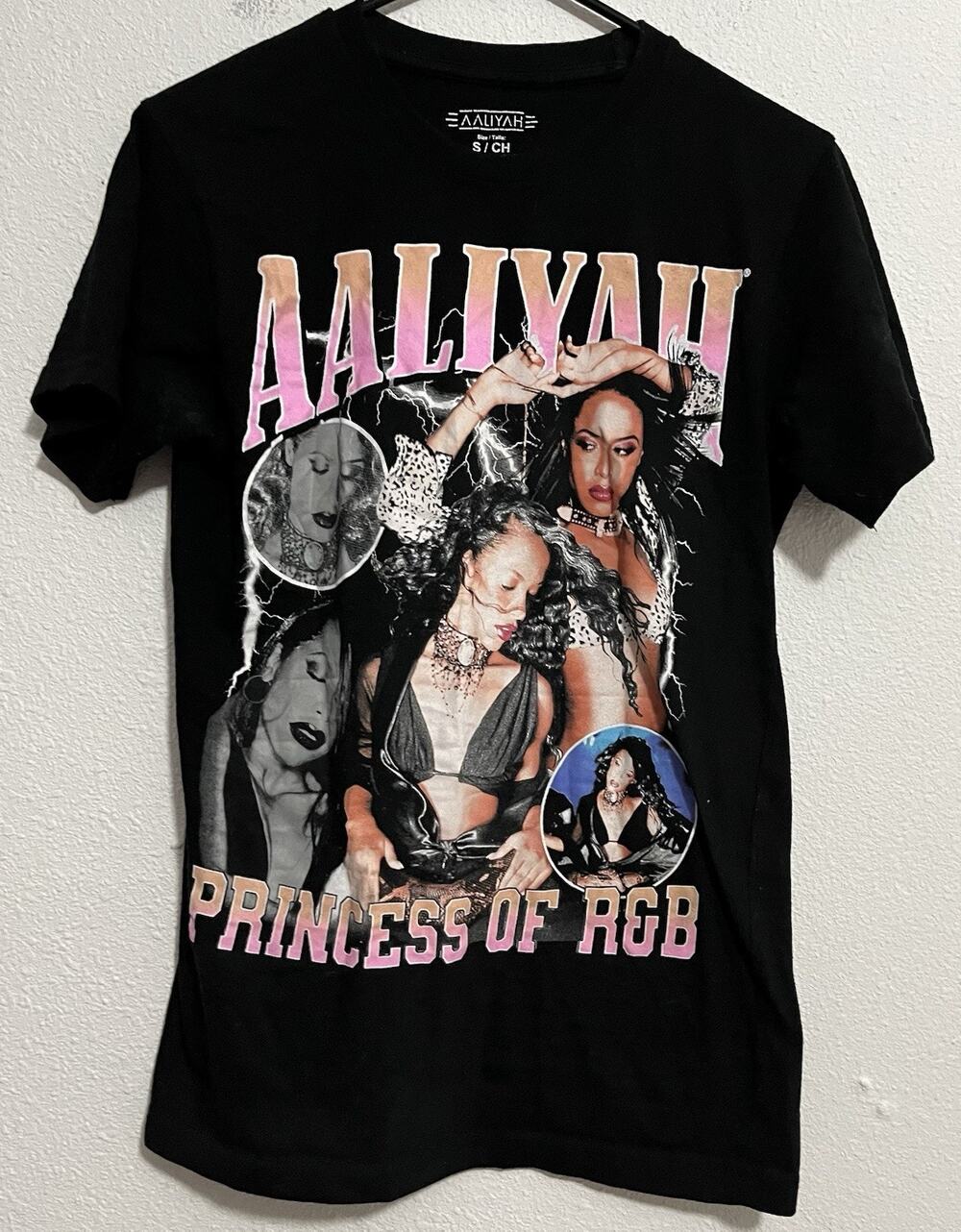 Aaliyah "Princess of R&B" Black Graphic T-Shirt Size S, R&B Soul Music